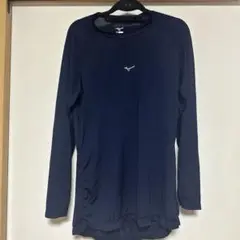 Mizuno ネイビー 長袖 アンダーシャツ Lサイズ