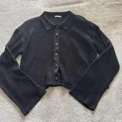 GU ブラック カーディガン XL