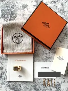 【新品未使用】エルメス Olympe イヤーカフ モーヴペール ローズゴールド