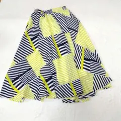 最終価格！オシャレウォーカー　n’OrLABEL ロングスカート　幾何学模様　F