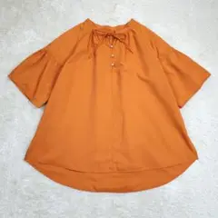 22ss リフレクト 9号 M リボン ギャザー ブラウス Reflect