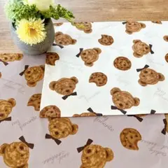 30×40 くまさん&チョコチップクッキー♡ランチョンマット2枚セット