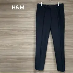 H&M 【46】ブラック　スラックス テーパード