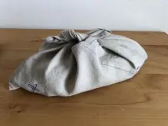 154.リネン　あずま袋　青ステッチ