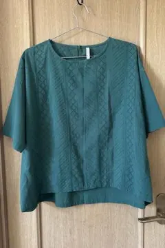 クラウドナイン　刺繍　ブラウス　薄手　7分袖 シャツ 綿100% Ｍ〜Ｌ