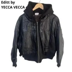 Editt by YECCA VECCA フード付　ライダースジャケット