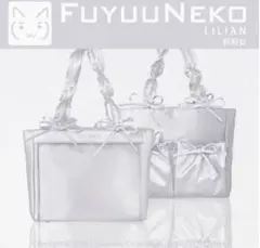 【FUYUUNEKO】二連ぬいポーチ付きサテン痛バッグ milk dolly