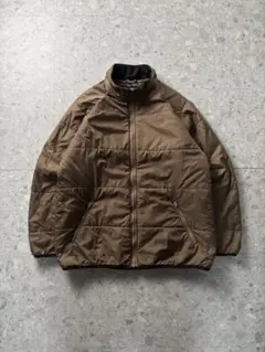 00s ランズエンド ブラウン ポリエステルナイロン ジップアップジャケット