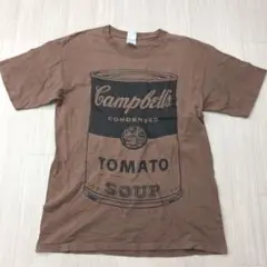 メンズ プリント Tシャツ L ライト ブラウン