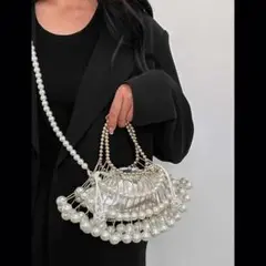 SHEIN パール デザイン バッグ カバン 2way 巾着 シーイン