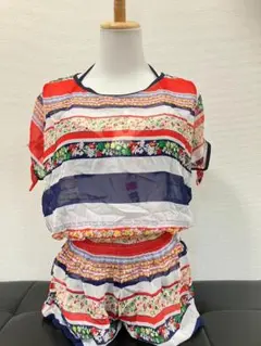 セパレート水着・ビキニ（赤・青・花柄） XL