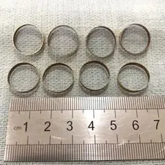 古い万年筆部品　キャップリング8個セット