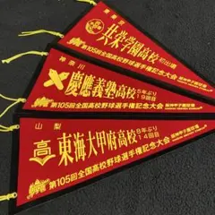 校名ペナント　関東勢3点セット