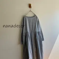 nanadecor ビオラストライプワンピースK84