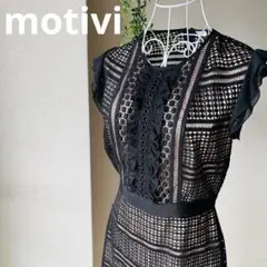 イタリアmotiviゴージャス黒レース主役級ドレス！バックシースルー☆