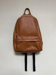 【美品】Renameリネーム　合皮スクエアリュック(CAMEL キャメル)