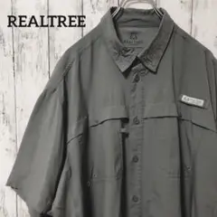 C2107 REALTREE 海外古着 フィッシングシャツ ワークシャツ 半袖
