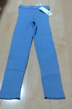 デビロック　120cm リブレギンス　スパッツ　ズボン　ブルー　パープル
