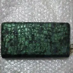 長財布 ラウンドファスナー クロコ柄