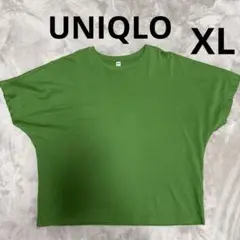 UNIQLO フレンチスリープTシャツ XLサイズ　グリーン　緑