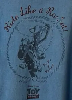 Disney PIXR トイストーリービンテージウッディ TシャツXLデニム風