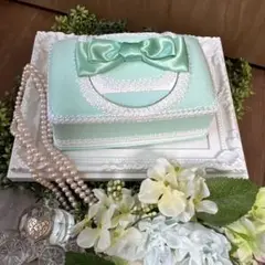 《再販》ウェットティッシュケース デコ ティファニー風 ハンドメイド