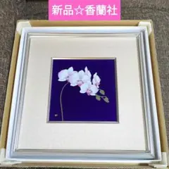 新品・未使用★【宮内庁御用達　香蘭社　ルリ胡蝶蘭　陶額　パンフレット付き】