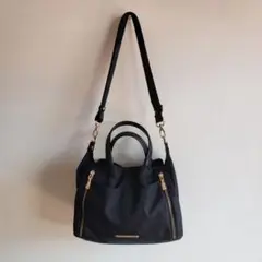 マリ・クレールビス 黒 ナイロン 2WAYショルダーバッグ