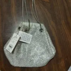 値下げ【新品・未使用】LEPSIM シルバー ミニショルダーバッグ