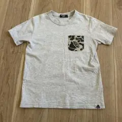 エクストララージ　グレー Tシャツ 迷彩ポケット 130