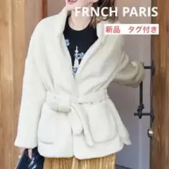 【CHESTY】スタンダードカラーコート ベルト付 オフホワイト 新品