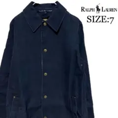 RALPH LAUREN(ラルフローレン)キャンバスロングコート/M/ブラック