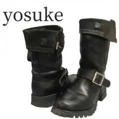 YOSUKE ヨースケエンジニアブーツ ショートブーツ ベルト 22.5㎝ 黒