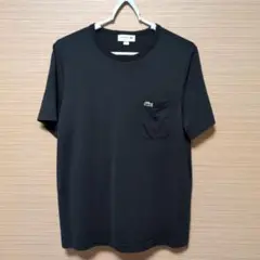 LACOSTE 黒 Tシャツ レギュラーフィット