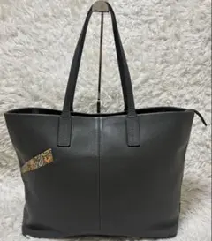 【極美品】HILTON レザートートバッグ　大容量　イタリア製　ペイズリー