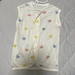 薄手　スリーパー　ベビー　ハート柄 着丈48cm