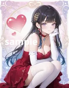 AIイラスト　美女 L版サイズ 1点物 A27