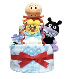 KanonBabys おむつケーキ アンパンマン 2段 パンパースS22枚