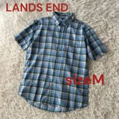 ♦︎ランズエンド　チェック柄シャツ　M