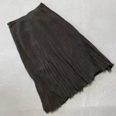 ⭐️プリーツスカート⭐️ ニット素材　裏地付き　ミモレ丈 個性派スタイル