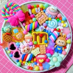 A787-デコパーツ　まとめ売り　ロリポップ　らぶぶ