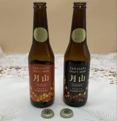 空き瓶　Gassan クラフトビール 赤黒セット 330ml 山形　月山