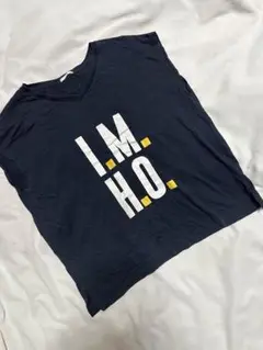 GU ノースリーブ ロゴTシャツ Lサイズ ネイビー