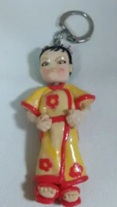チャイナガール　フィギュア キーホルダー付き　レトロ　9-838