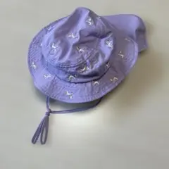 anyFAM 紫色 刺繍 バケットハット　直接可能　取り外し不可　54cm