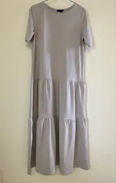 DHC ライトグレー 半袖 ロングワンピース M