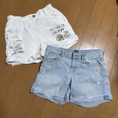 GAP ライトブルー、ホワイト ハーフパンツ 2点セット