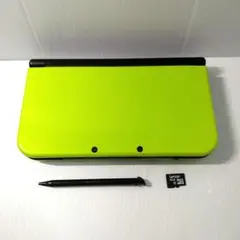 【動作品】Newニンテンドー3DSLL ライム×ブラック 本体(付属品あり)