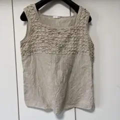 最終価格！オペーク❤︎左側ボタンが可愛いリネントップス⭐︎超美品！