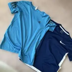 adidas 、NIKE青 Tシャツ 150サイズ 2枚セット
